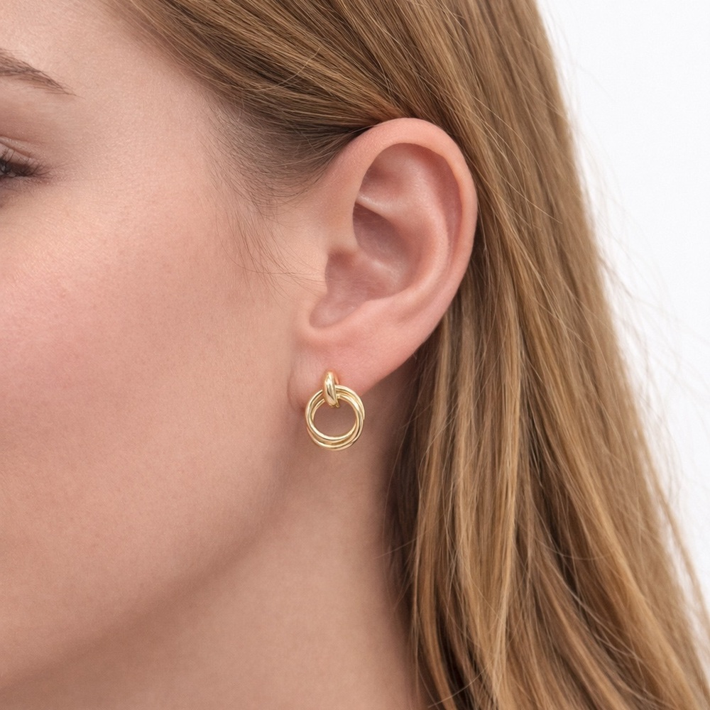 Chic Gold Double Hoop Earrings